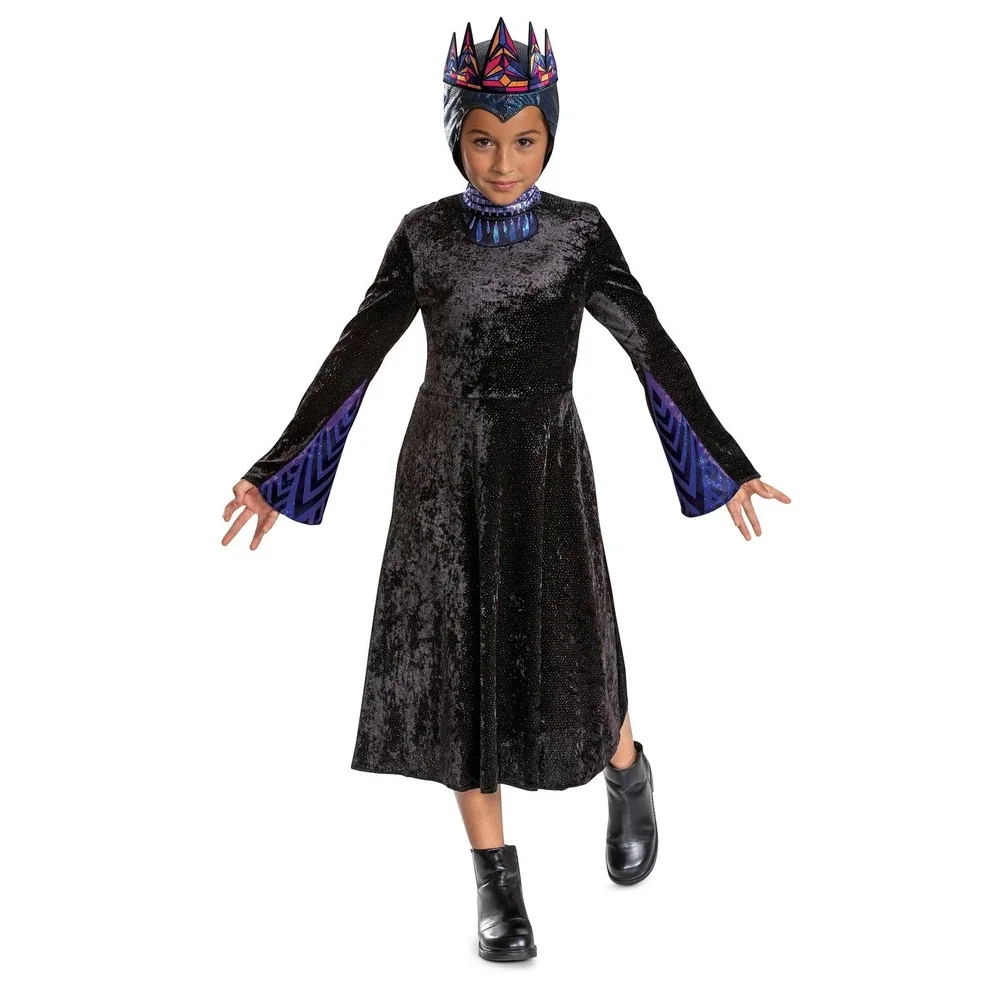 Disney Snow White Evil Queen Costume Dress Hood Girls Size XS 4/5 Villain New
